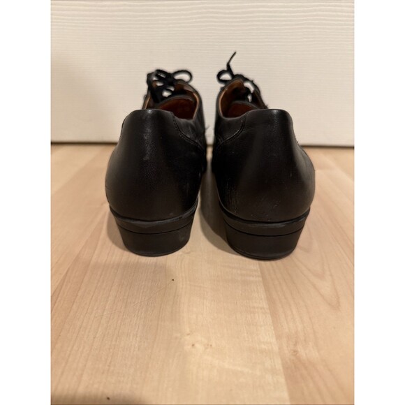 Mephisto Womens 11 Shoes Wedge Heel Oxford Black Leather Lace Up Air Jet - Picture 3 of 8